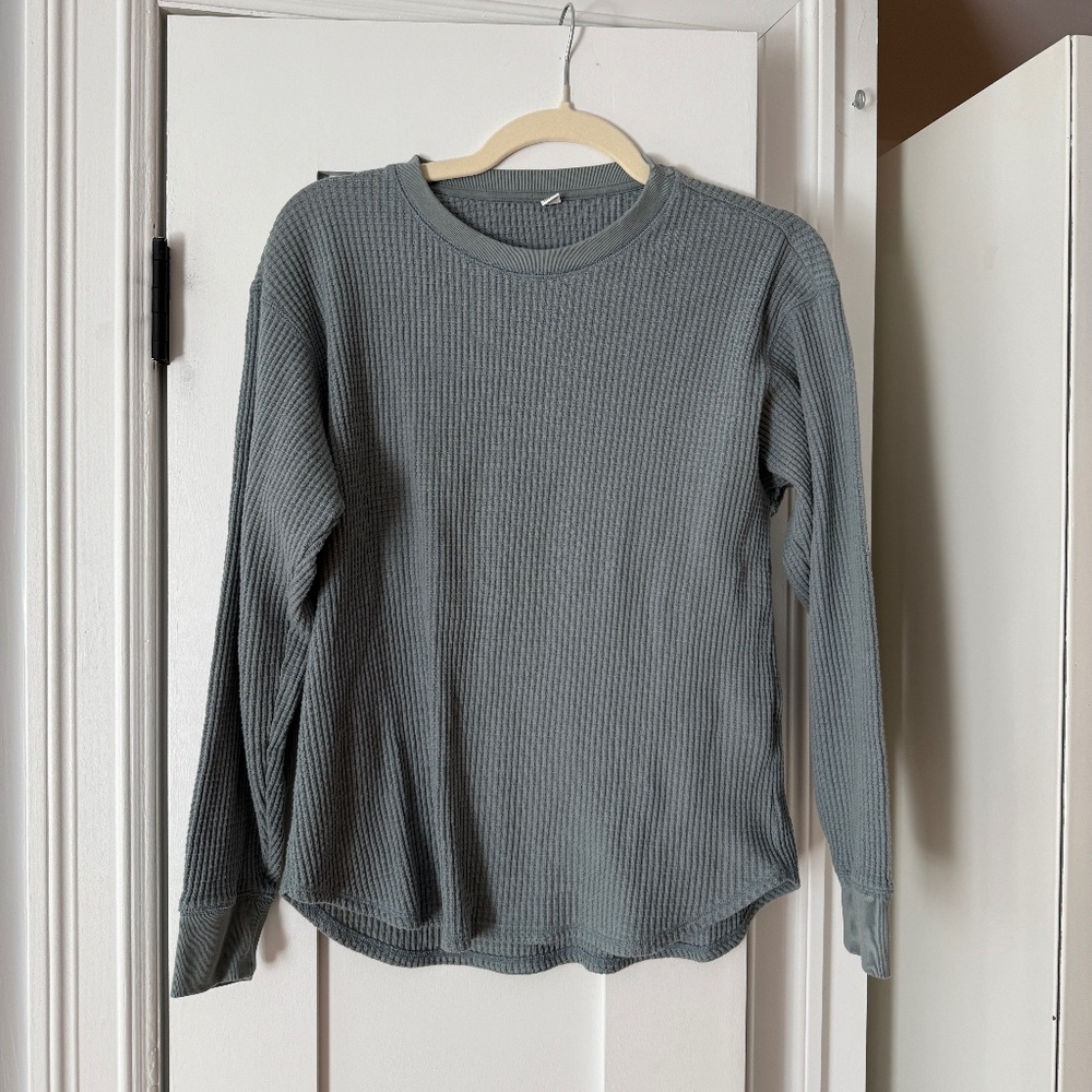 Waffle Knit Cool Blue Never Worn Size small Uniqlo